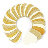 52Ft White Gold Heart Streamer Garland for Wedding, Baby, or Bridal Shower Decor