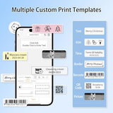 Bluetooth Label Maker Machine With Tape, Portable Mini Label Printer Wireless Thermal Handheld Sticker Makers Mini Label Makers With Multiple Templates For Organizing Office Home School(White)