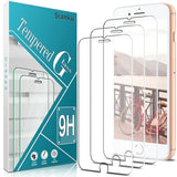 (3 Pack Screen Protector for iPhone 8 Plus, 7 Plus, 6S Plus, 6 Plus Tempered Glass, Easy to Install, Bubbles Free, Anti-Scratch, Case Friendly