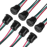 8pcs Type-C Female Chassis Waterproof 4P Solder Wire Type USB C Pigtail Cable Extension Power Cable USB-C Plug to 4 Pin Bare Wire Open End