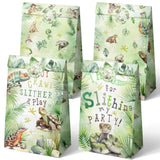 24 Reptile Party Favor Bags With Stickers Reptile Goodie Bags Reptile Party Favors For Kids Reptile Birthday Party Supplies