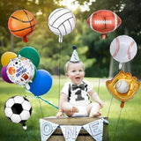 7Pcs Sports Balloons - 18Inch Volleyball Basketball Baseball And Soccer Mylar Balloons, 20Inch Football And 19.7Inch Glove Balloon For Sports Birthday Party Decorations - Sports Party Supplies.