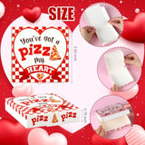 50 Pcs Valentines Heart Mini Pizza Box Square Cardboard Pizza Box Small Cookie Boxes For Valentine Celebrations Party Favors Birthdays Weddings,(3.54 X 3.54 X 0.78 Inches)