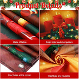 Merry Christmas Door Cover Christmas Fireplace Door Cover Backdrops Xmas Tree Printed Banner Background Xmas Nutcracker Porch Hanging Decorations, 6.5 X 3 Feet