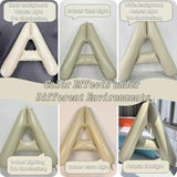 40" Beige OH BABY Balloon Banner, Cream Letters for Baby Shower Décor