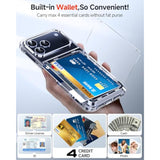 Clear Phone Case with Card Holder for iPhone 17 Pro Max