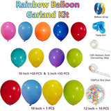 114pcs Rainbow Balloon Arch Kit, Multicolor Latex Confetti Balloons for Party