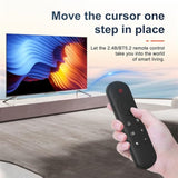 Air Mouse Remote Control Mouse Wireless Mini Keyboard 2.4G & Bt5.2 Motion Sensing Backlit Rechargeable Compatible With Android Tv Box/Pc/Smart Tv/Projector/All-In-One Pc/Mac Black
