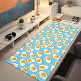 Egg Gaming Mouse Pad, Large Office Desktop Mousepad For Computer Laptop, Extended Work Desk Mat With Anti-Slip Base, Decorative Desk Pad 31.5×11.8 In (Fried Egg)