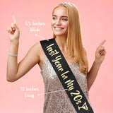38pcs Rose Gold 29th Birthday Decorations for Women, with Banner, Sash & Balloons