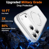 Frosted White Magnetic Case with Ring Stand for iPhone 17 Pro