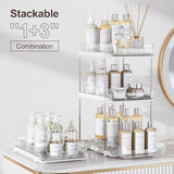 2 Sets Of 2-Tier Multi-Purpose Bathroom Under Sink Organizers And Storage, Stackable Kitchen Pantry Organization, Pull Out Medicine Cabinet Organizer With 8 Movable Dividers