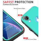 For Xr Case Waterproof,Shockproof Dustproof Ip68 Full-Body Sturdy With Kickstand Case Built-In Screen Protector,Underwater Full Sealed Cover Protective For Xr (Teal)