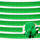 6 Pack 10 Ft Green Foil Fringe Garland Metallic Streamers Tinsel Banner Wall Hanging Garland Backdrop For Parade Floats, Halloween, Christmas, Thanksgiving, New Year Party Decorations