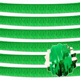 6 Pack 10 Ft Green Foil Fringe Garland Metallic Streamers Tinsel Banner Wall Hanging Garland Backdrop For Parade Floats, Halloween, Christmas, Thanksgiving, New Year Party Decorations