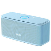DOSS SoundBox Touch Wireless Bluetooth Speaker with 12W HD Sound and Bass, IPX5 Water-Resistant, 20H Playtime, Handsfree, Portable for Office, Home, Outdoor, Travel- Light Blue
