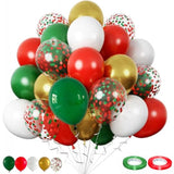 60pcs Gold Red Green 12in Christmas Balloon Arch Kit for Party Decorations