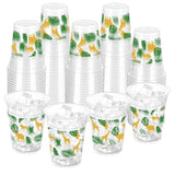 100 Pcs Jungle Safari Animals Cups - 12Oz Wild Animals Theme Party Disposable Plastic Cups For Safari, Birthday, Baby Shower