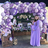 Purple Balloon Garland Kit: Lavender, Confetti, Butterfly Stickers