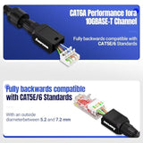 Cat6 Tool Free Rj45 Connector Utp Field Termination Modular Plug For 23-26 Awg