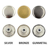 100 Sets Copper Cap Denim Jeans Buttons Rivets Replacement Tack Snap F