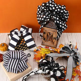 Black And White Stripe Wired Ribbon, 1-1/2 Inch X 10 Yard, Narrow Stri