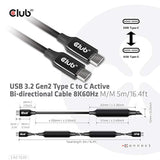 Usb Type-C Gen3X2 Bi-Directional Cable For 10Gbps Data 8K60Hz Video 60W Powerd