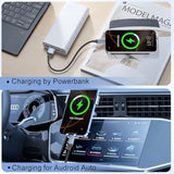 Short Usb To Usb C Cable 1Ft, 2Pack 60W Fast Charging 1 Foot Usb C Cable For Car Braided Short Usb A To C 1 Ft Charger Cord For Iphone 16/15 Pro/Max, Samsung Galaxy S24 S23, Google Pixel, Ipad