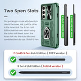 Galaxy Z Fold 5 Case with S Pen Holder and Hinge Protection - Premium Phone Case with Belt Clip