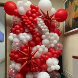12 Pcs Black Red Star Foil Balloons 22-27 Inch Party Decorations