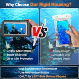 Underwater Diving Waterproof Case for iPhone 17 / 16 / 15 / 14 Series, Aluminum Alloy Phone Housing with Clear Lens, for Snorkeling, Scuba Diving &