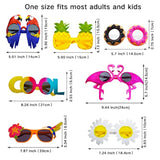 7 Pack Luau Party Glasses,Hawaiian Funny Glasses For Summer Party Supplies,Kids,Teens,Adults Beach Party Favors