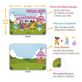Colorful Princess Thank-You Cards, 4.25X6, 25 Cards, Customizable