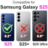 Designed For Samsung Galaxy S25 5G Case Wallet,Women Flip Folio Cover With Embossed Pu Leather Stand Credit Card Holders Slots Wrist Strap Phone Case For Samsung S25 6.2 Inch (Rose Gold Butterfly)