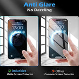[2 Pack Matte Privacy Screen Protector For Iphone 14 Pro Max, Anti-Glare & Anti Fingerprint, Dynamic Island Compatible, Anti-Spy Private Tempered Glass Smooth Film, Easy Install 6.7"