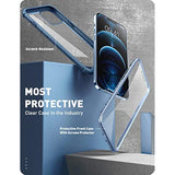 i-Blason Premium Phone Case for iPhone 13 Pro Max with Screen Protector, 6.7 Inch Azure