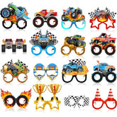 32 Pcs Monster Truck Party Decorations Paper Glasses Monster Truck Photo Booth Props Car Theme Eyeglasses For Baby Shower Birthday Party Supplies Favors