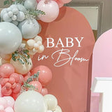 Baby In Bloom Baby Shower Decal Sign - Gender Reveal Girl Or Boy Decoration, Sign For Arch Backdrop (White Decal)