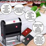 Christmas Self-Inking Stamps - North Pole, Reindeer, Air Mail, Winter Holiday - Custom Stamps For Christmas