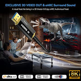 8K Fiber Optic Hdmi Cables 10Ft, 48Gbps Ultra High Speed Hdmi 2.1 Cable, 8K@60