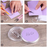 36 Pack 1.5 Inch Acrylic Design Button Badge Clear Button Pin Badges K