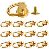 12 Pieces D Ring Stud Screw Ball Post Head Buttons Stud Screw, Metal R