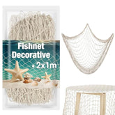 1Pc Fish Net Decorative - Fish Net Decorations Decorative Netting Nautical Fishnet Table Runner Nets Netting Fishnet Ocean Party Decor Decoration Decorative Fishing Rope Netting Decorations