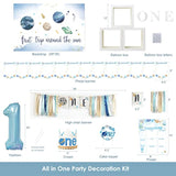 First Trip Around the Sun Space-Themed 1st Birthday Party Decorations for Boys & Girls
