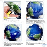 6Pcs 22In Globe Balloons Earth World Balloons for Travel Party Bon Voyage School Decor