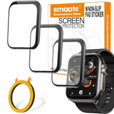 3D Screen Protector Compatible With Jacoosa K62 1.85 Inches Fitness Tracker Smart Watch, Pmma Material, Anti-Shatter, Full Coverage, With Non-Slip Pad Sticker, 3-Pack