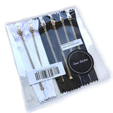 Jeans Metal Zipper (6 Zippers/Pack= Navy 2, Black 2, White 2) 4",5",6"
