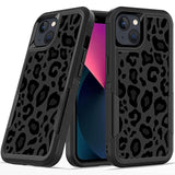 Designed For Iphone 13/Iphone 14 Black Leopard Case, Heavy Duty Protection Shockproof Dropproof Case, Cute Black Leopard Cheetah Cover For Women Girls Iphone 14/13 6.1 Inch