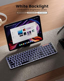 Backlit Foldable Keyboard, Xk01 Plus Folding Portable Bluetooth Keyboard For Travel, True Full Size External Wireless Keyboards With Backlight For Ipad Tablet Smartphone Laptop Pc