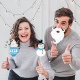 Snowman Photo Booth Props,Winter Wonderland Snow Booth Props(25Ct)